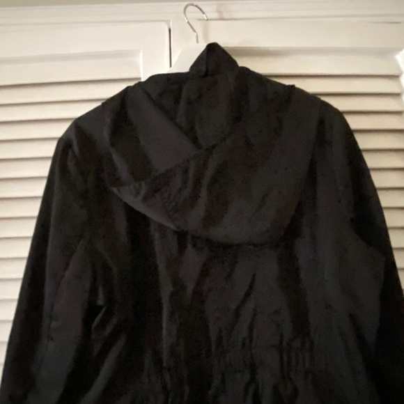 KARL LAGERFELD PARIS BLACK PARKA JACKET WITH HOODIE AUTHENTIC LARGE - Picture 14 of 14